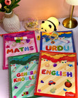 Toddlers Worksheet Pack 4 Workbooks with 192 Pages and stationary