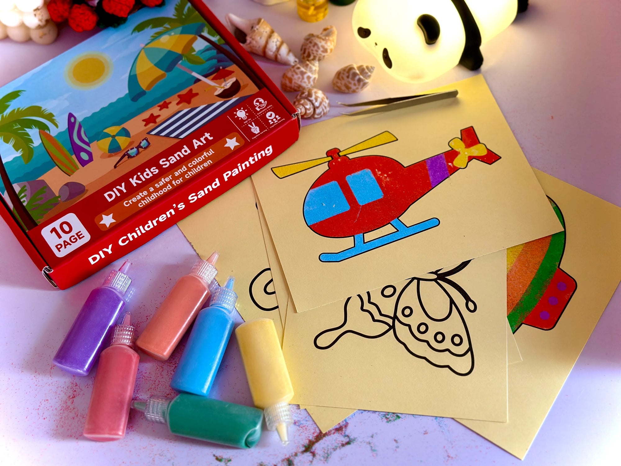 Sand Kindom Sticker Creative Sand Art Kit - 10 Sticker Set for Children – HOUSE OF BOOK