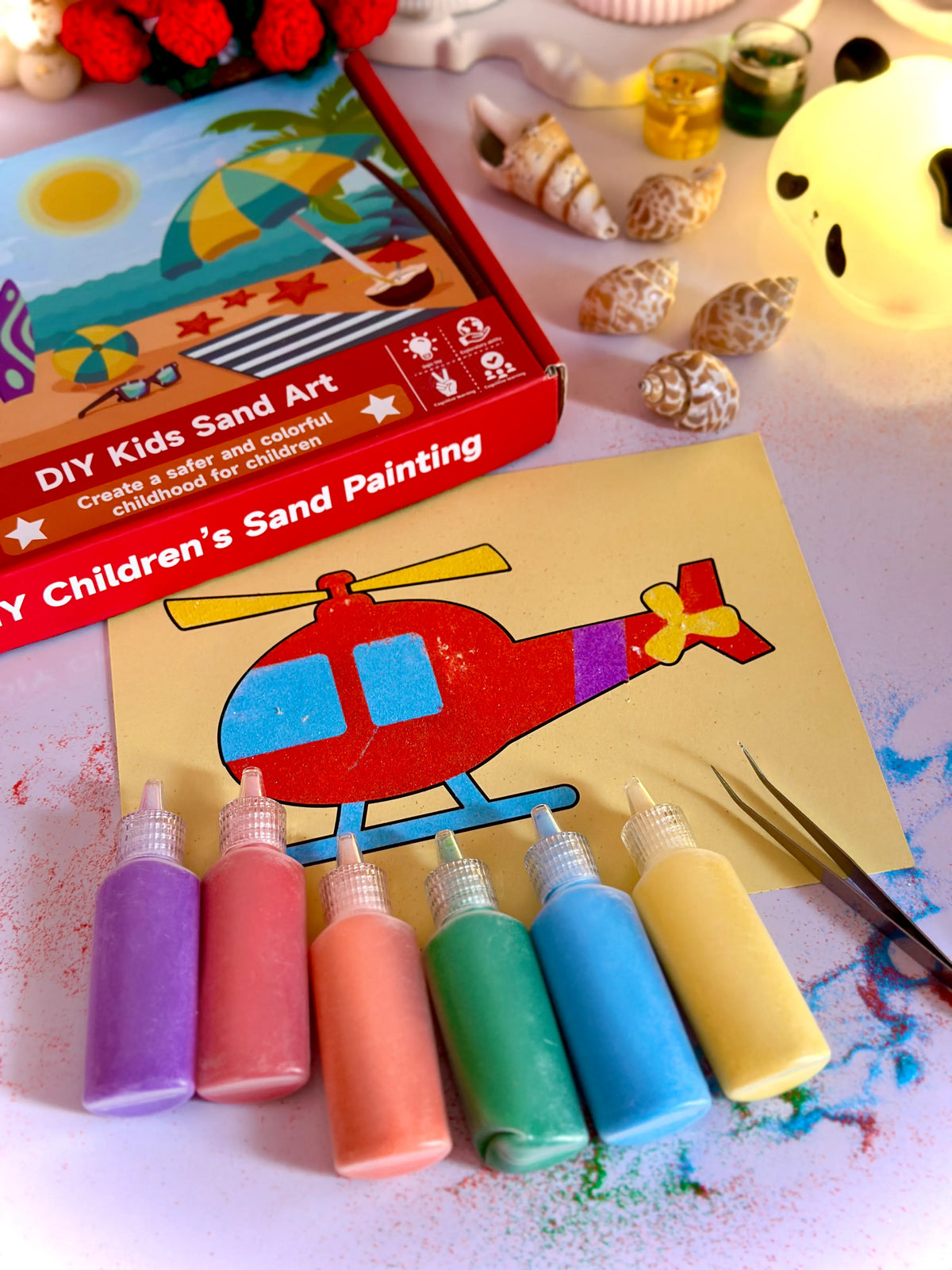 Falling Sand Sticker Creative Sand Art Kit - 10 Sticker Set for Children – HOUSE OF BOOK