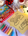 Sand Sticker Art Kit - Set of 10 Stickers and 6 Sand Bottles