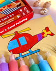 Sand Sticker Art Kit - Set of 10 Stickers and 6 Sand Bottles