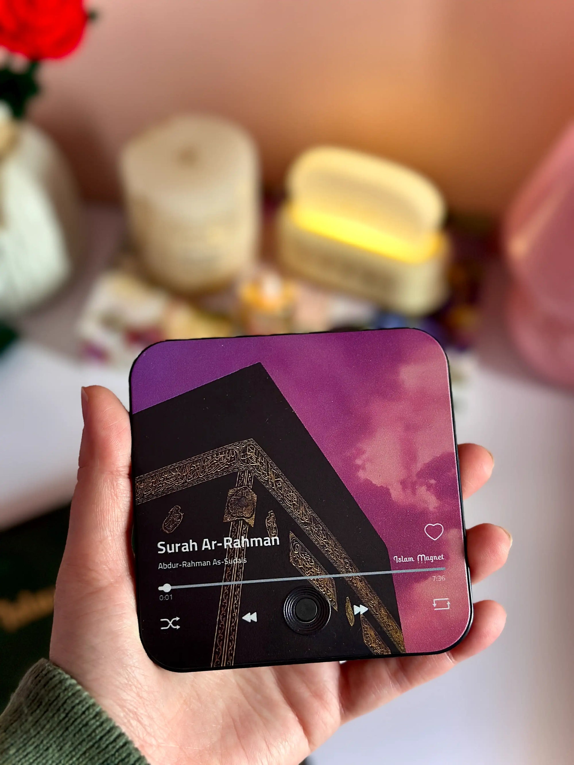 Magnetic Audio Learning Device – Refrigerator-Mountable Audio Player with Touch Controls