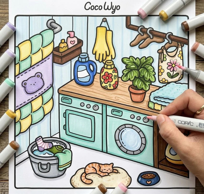 Cozy Coloring Books for Adults and Kids