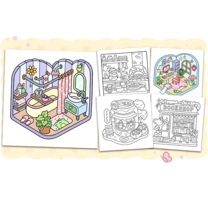 Cozy Coloring Books for Adults and Kids