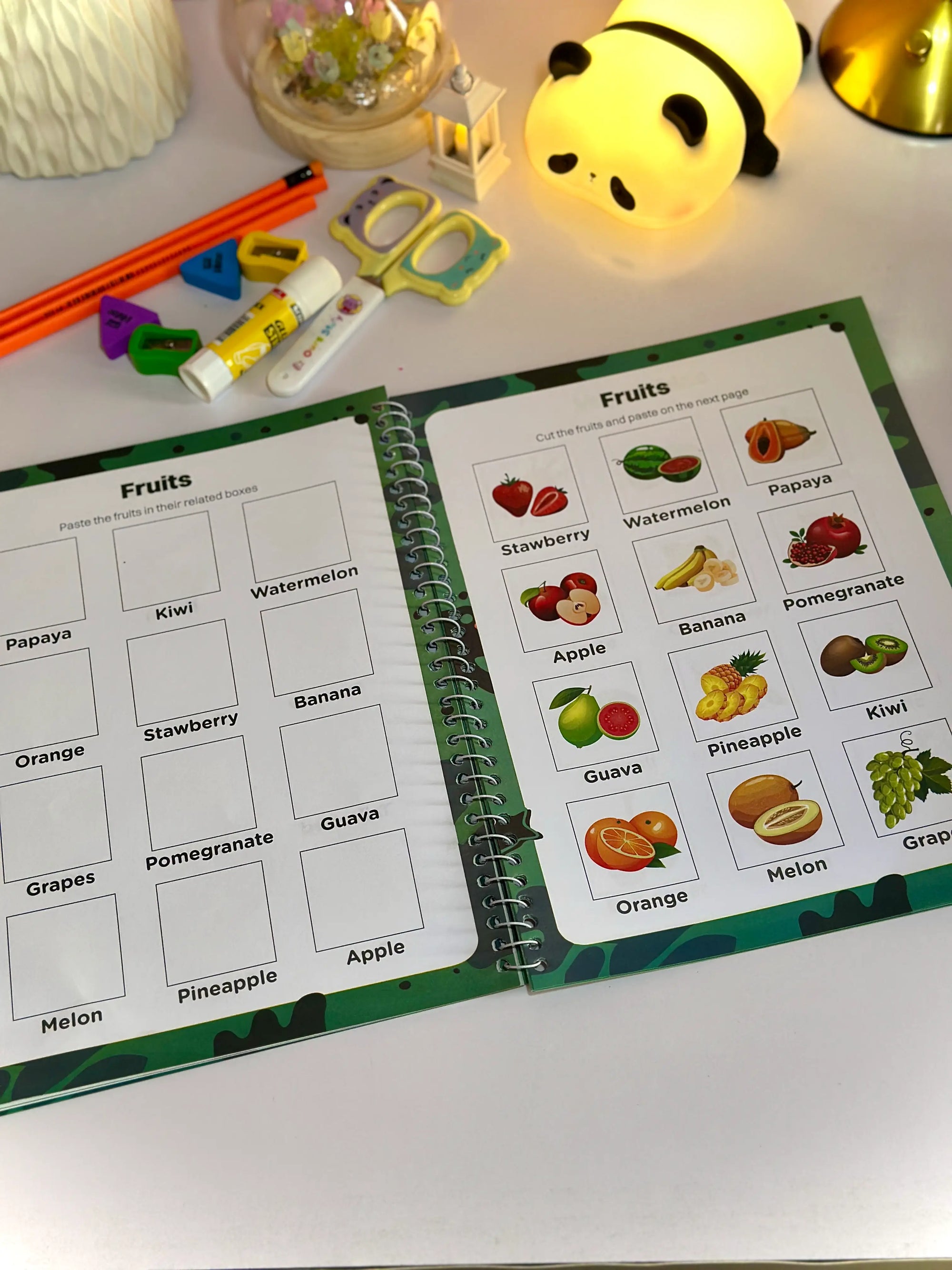 Toddlers Worksheet Pack 4 Workbooks with 192 Pages and stationary