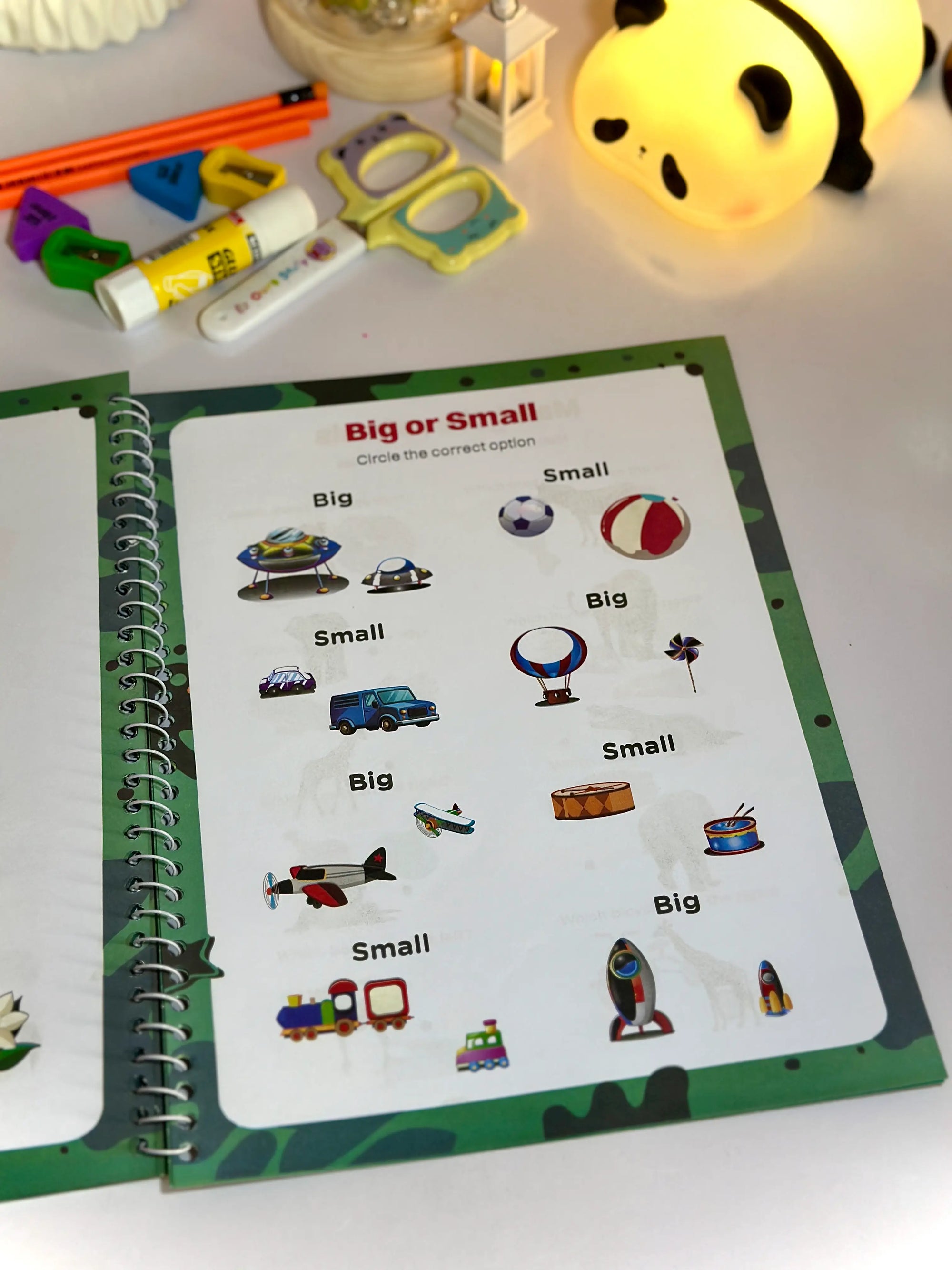 Toddlers Worksheet Pack 4 Workbooks with 192 Pages and stationary