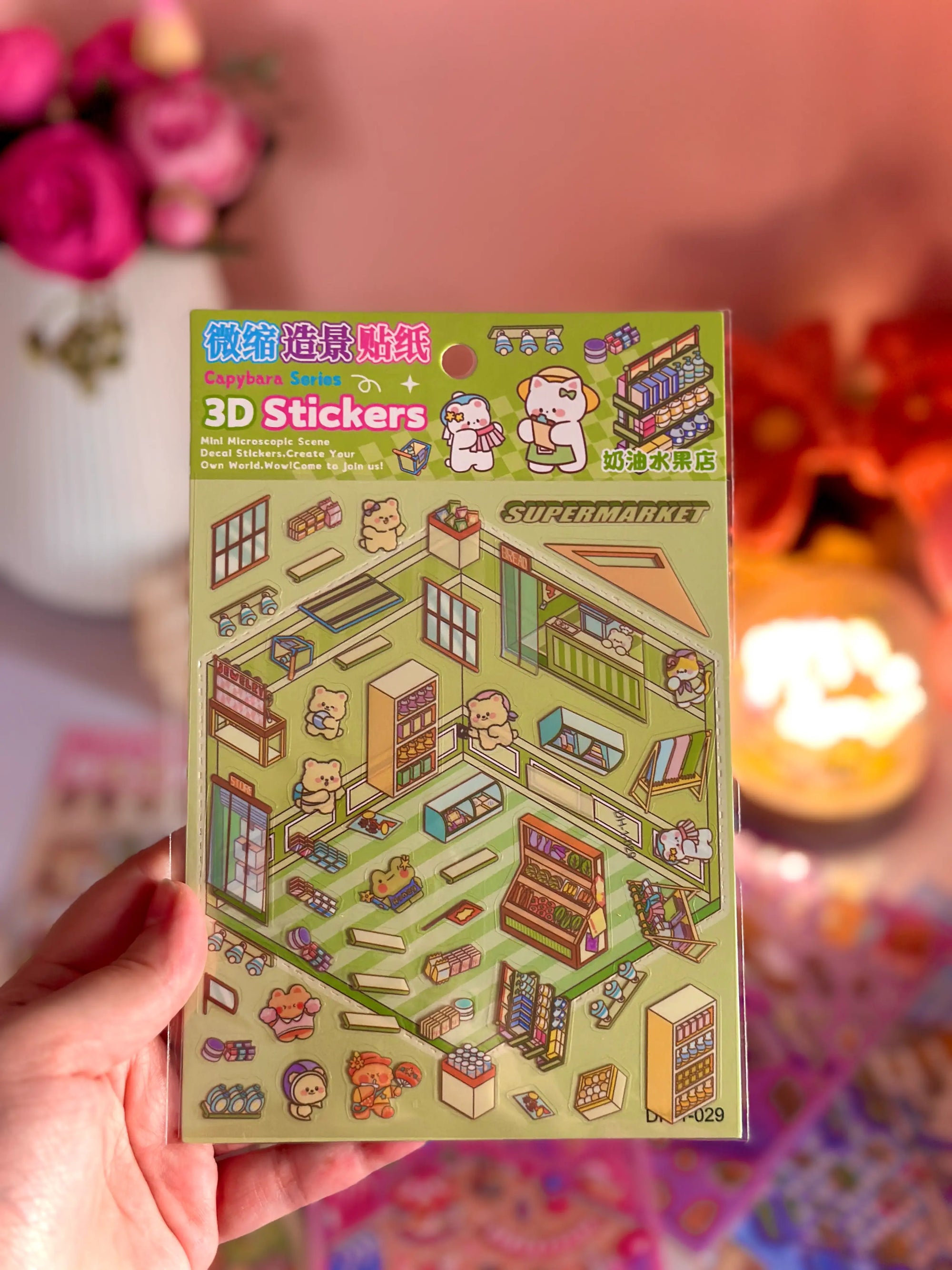 3D Miniature Cozy Sticker Kit