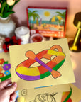Sand Sticker Art Kit - Set of 10 Stickers and 6 Sand Bottles