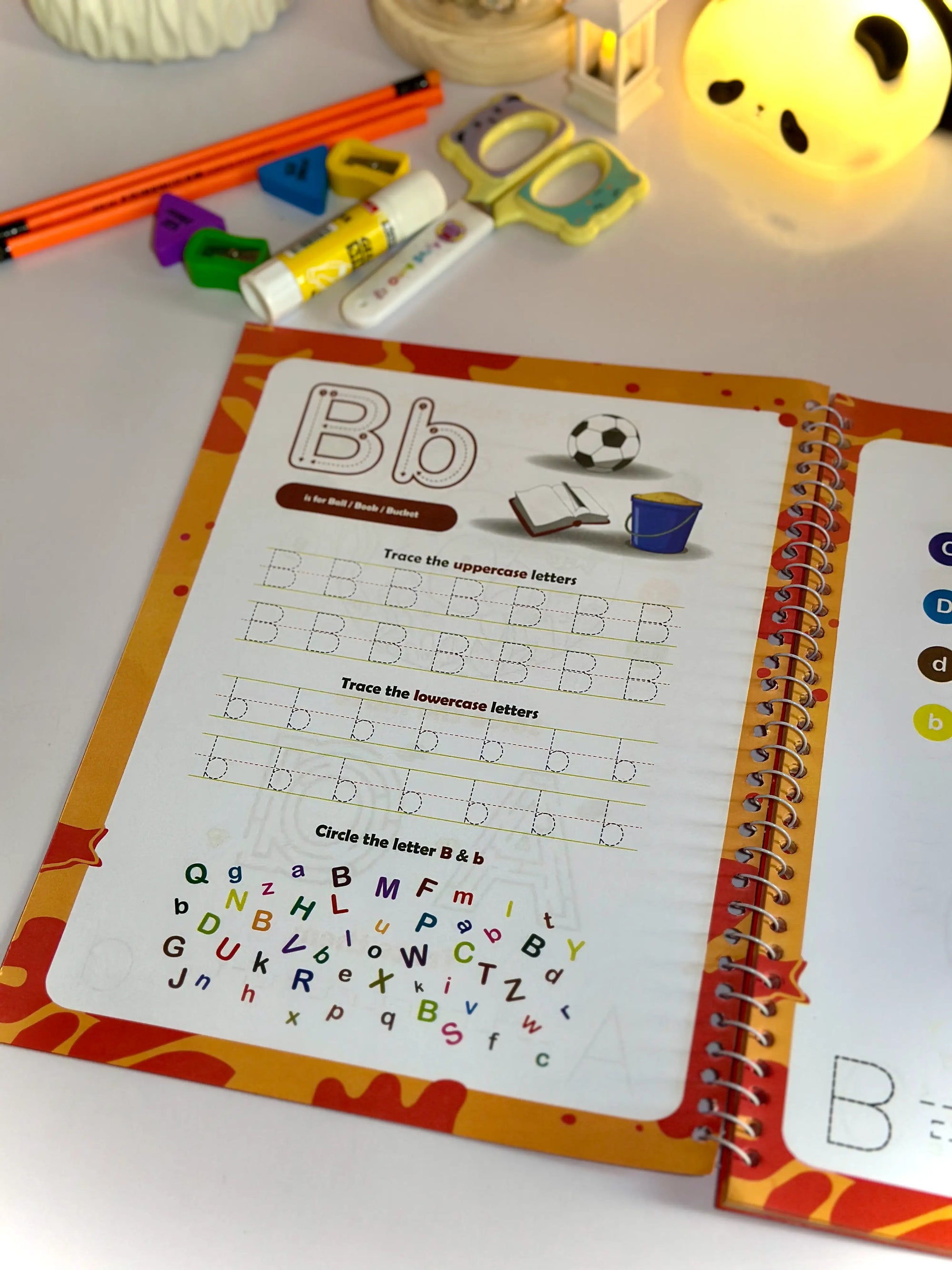 Toddlers Worksheet Pack 4 Workbooks with 192 Pages and stationary