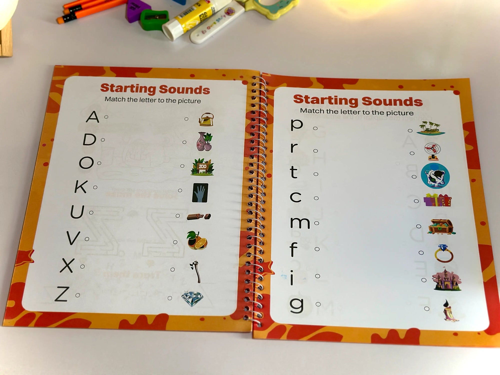Toddlers Worksheet Pack 4 Workbooks with 192 Pages and stationary