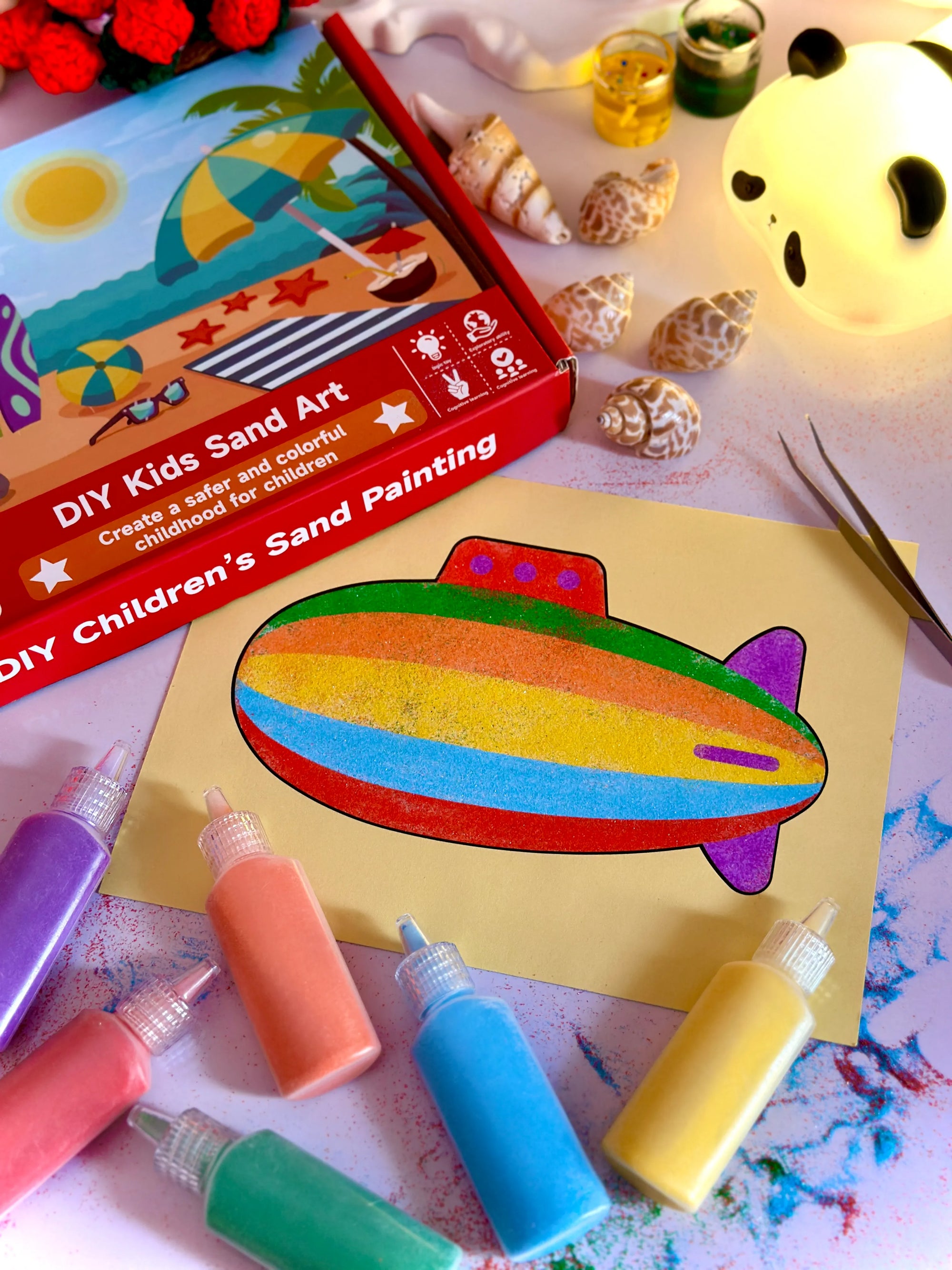 Sand Kindom Sticker Creative Sand Art Kit - 10 Sticker Set for Children – HOUSE OF BOOK