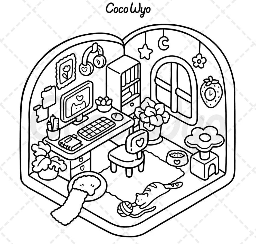 Cozy Coloring Books for Adults and Kids